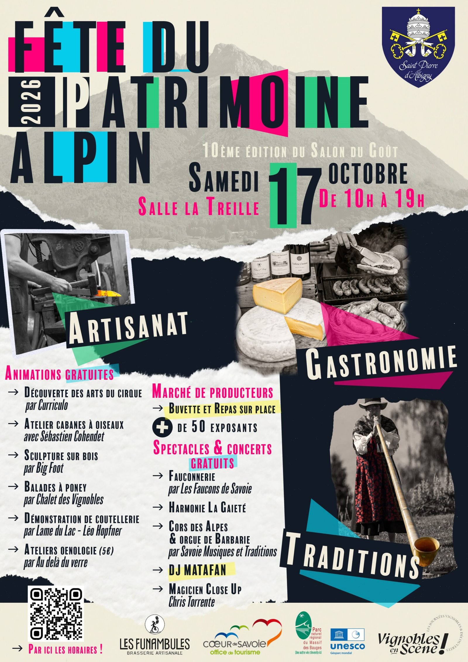 Affiche de la Fête du Patrimoine Alpin 2026 à Saint-Pierre-d'Albigny